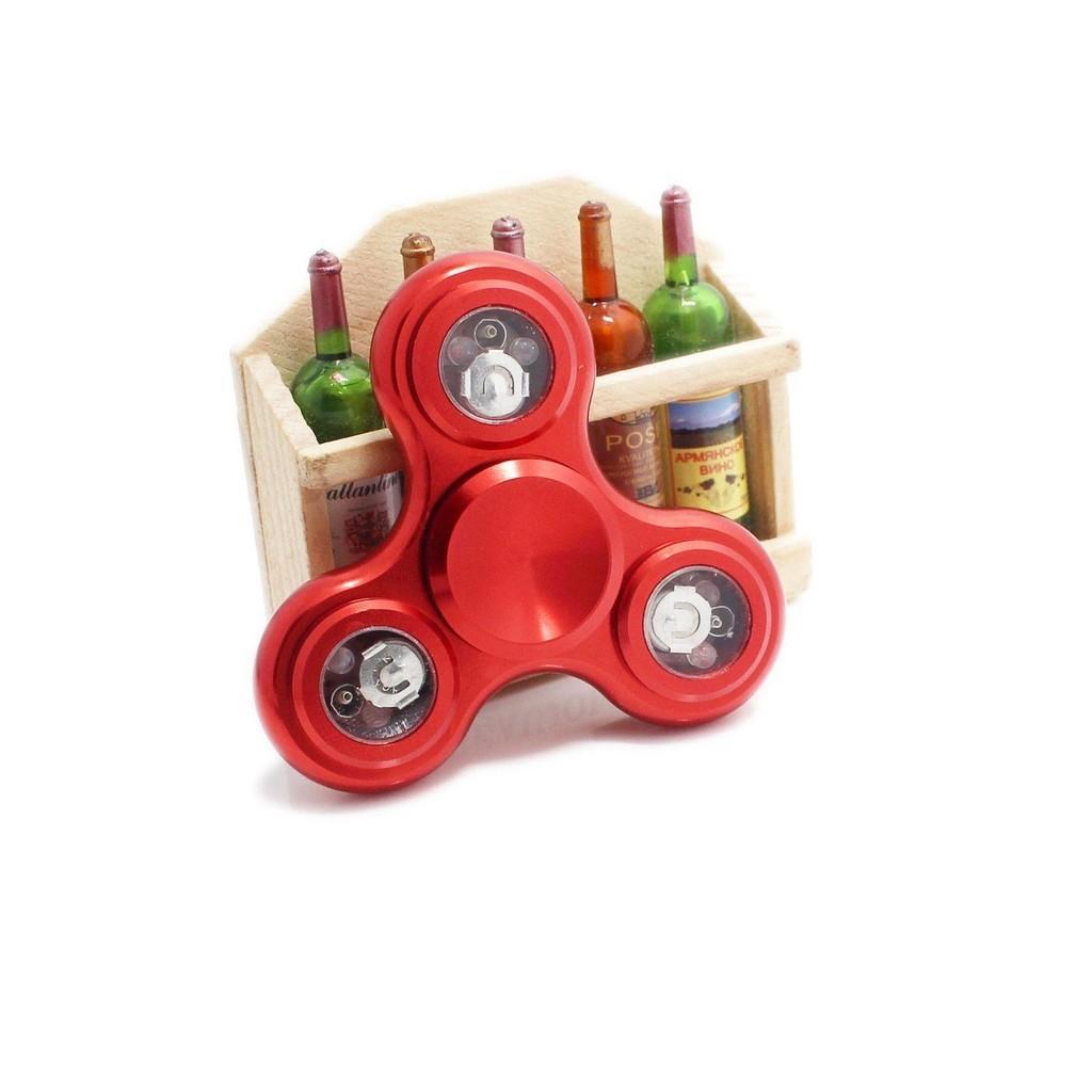 Премиального качества светодиодный светящийся мигающий фиджет три-спиннер для снятия тревоги и стресса