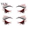 Non Residue Face Stickers 2 Pairs Halloween Eye Tattoo Stickers, Waterproof Temporary Decals with for Parties Pumpkin Bat Spider Web, Easy Apply