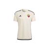 Выездная майка AS Roma 23/24, трехполосный принт, футбольная рубашка с коротким рукавом, мужская, светло-бежевая IK7168