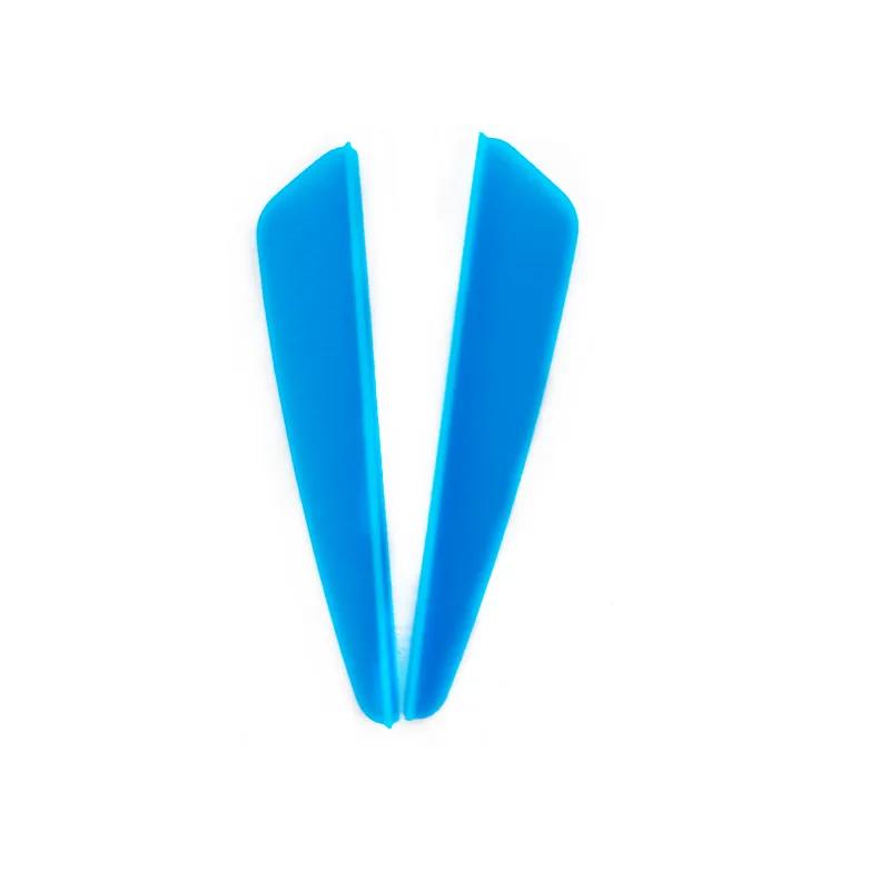 100 шт. перьев для стрел 1,8/2 дюйма, перья из ТПУ, аксессуары для охоты и стрельбы, 7 цветов, подходят для стрел 6,25/7,5 дюймов