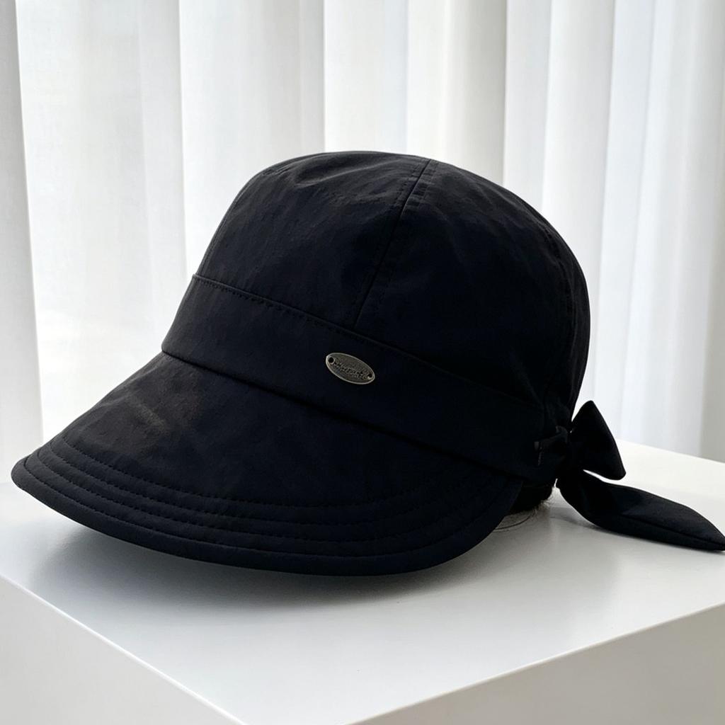Equestrian hat women's fashion hanging mask casual visor summer UV protection face small versatile cap