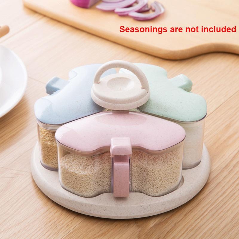 Новый бытовой органайзер для перца, кастрюля для хранения соли и специй, инструмент для приготовления пищи, настольный органайзер из пшеничной соломы, прочная приправа