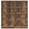 Highboard 2 pcs Reclaimed Wood Look 68 x 37 x 142 cm Engineered Wood