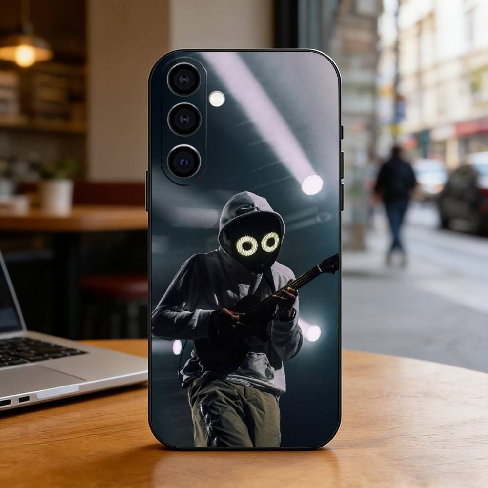 Чехол для телефона Singer Funny B-BoyWithUke для Samsung Galaxy A73, A72, A71, A70, A53, A52, A51, Мягкий силиконовый черный чехол