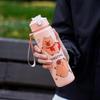 Капибара Мультяшный Стакан с Соломинкой: Милая, высококачественная, портативная детская бутылка для воды со шнурком