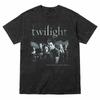 Twilight Saga Black Amp White Photo Jacob Bella Edward Movie T Shirt Vintage Washed Homme Casual Top For Everyday Wear