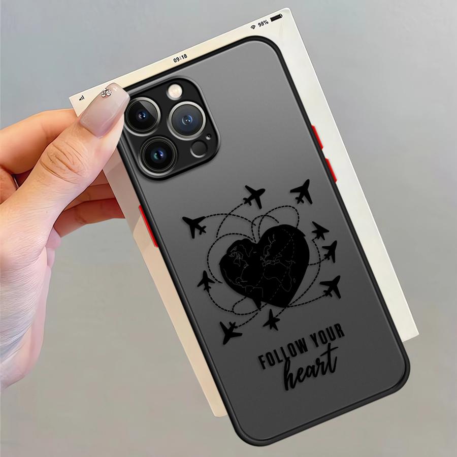 Линия Самолет Топографический Funda Задняя Крышка Чехол для Телефона для iPhone 17 Pro Max 11 12 16 Plus XS XR Air 7 8 SE 15 13 Mini 14