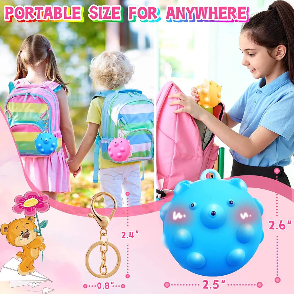 3 шт., игрушки-поп-мячи, шарики для снятия стресса, сенсорные игрушки для сжатия, 3D силиконовые поп-пузыри, прыгающие шарики для снятия стресса, снятие тревоги и стресса для девочек и детей