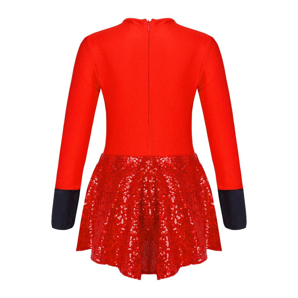 Детский костюм циркового манежа с длинными рукавами и блестками для девочек, современное трико для джазовых танцев, платье