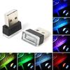 Мини-USB-светильник, светодиодный моделирующий автомобильный окружающий свет, неоновая подсветка салона, ювелирные изделия для автомобиля (7 видов световых цветов)