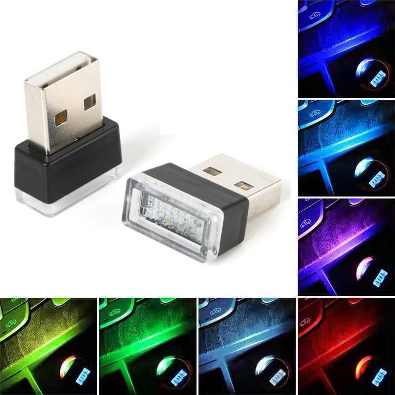 Мини-USB-светильник, светодиодный моделирующий автомобильный окружающий свет, неоновая подсветка салона, ювелирные изделия для автомобиля (7 видов световых цветов)