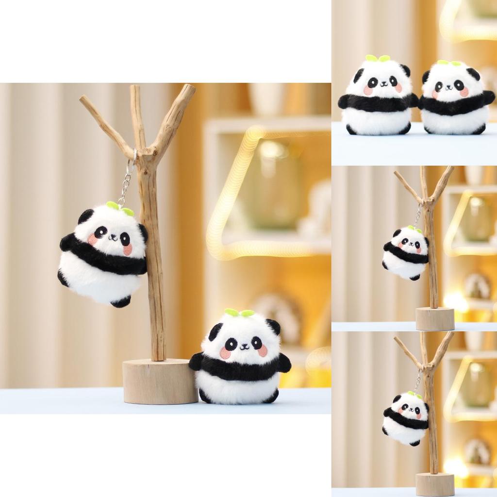 Delightful Plush Panda Keychain Cuddly Stuffed Animal Bag Charm For All Ages