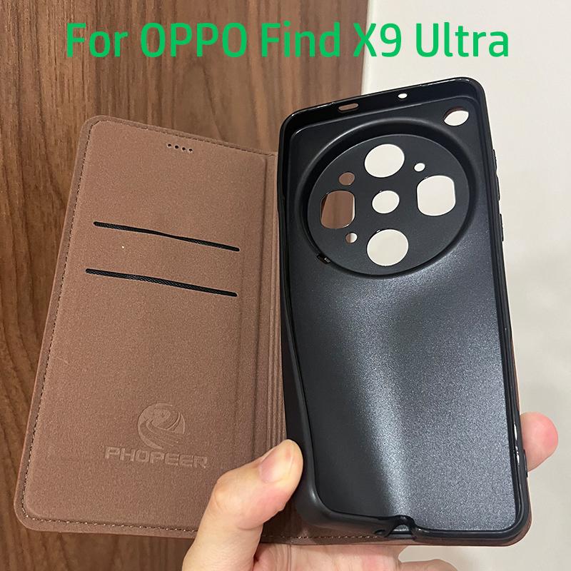 Magnetic Genuine Leather Skin Flip Wallet Book Phone Case Cover On For Oppo Find X10 X9 X9s X8 X7 X6 X5 Pro Max Ultra 5G X 10 9