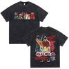 Akira Anime Tshirt Men Vintage Washed Black Oversized Streetwear Cotton Short Sleeve Graphic Tees Unisex Tops