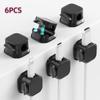 6Pcs Magnetic Cable Clips, Cable Management Under Desk Cord Organizer for Desk Car Wal Cord Holder Home