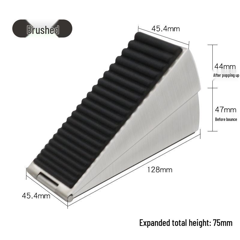 Пружинный противоударный дверной стопор и держатель с ветрозащитной клипсой