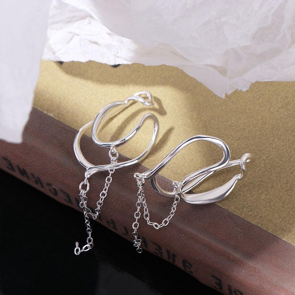 Кисточка нерегулярная форма C панк клипсы на серьги женские клипсы для ушей висячие серьги корейские серьги-манжеты