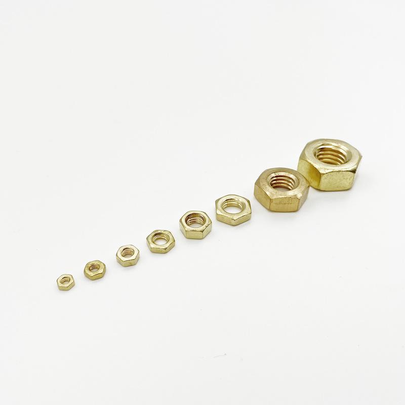 H59 Brass Hex Nut Copper Screw Cap, Metric Sizes M2.5-M12, Thin & Thick Options