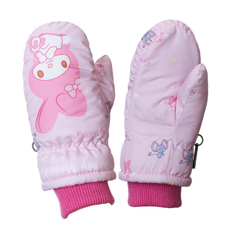 Бархатные лыжные перчатки: Нескользящие, теплые и толстые для детей 2-5 лет