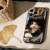 Смешной чехол для телефона с изображением домашних кошек для iPhone 17, 16, 15, 14, 13, 12, 11 X XR Plus, Другие Мягкая черная крышка