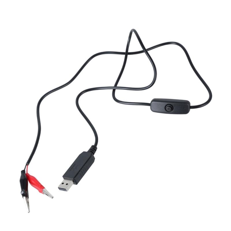 Кабель-перемычка USB-папа на зажим, 100 см, адаптер питания для светодиодной подсветки 3 В, вентилятора, лампы, пульта