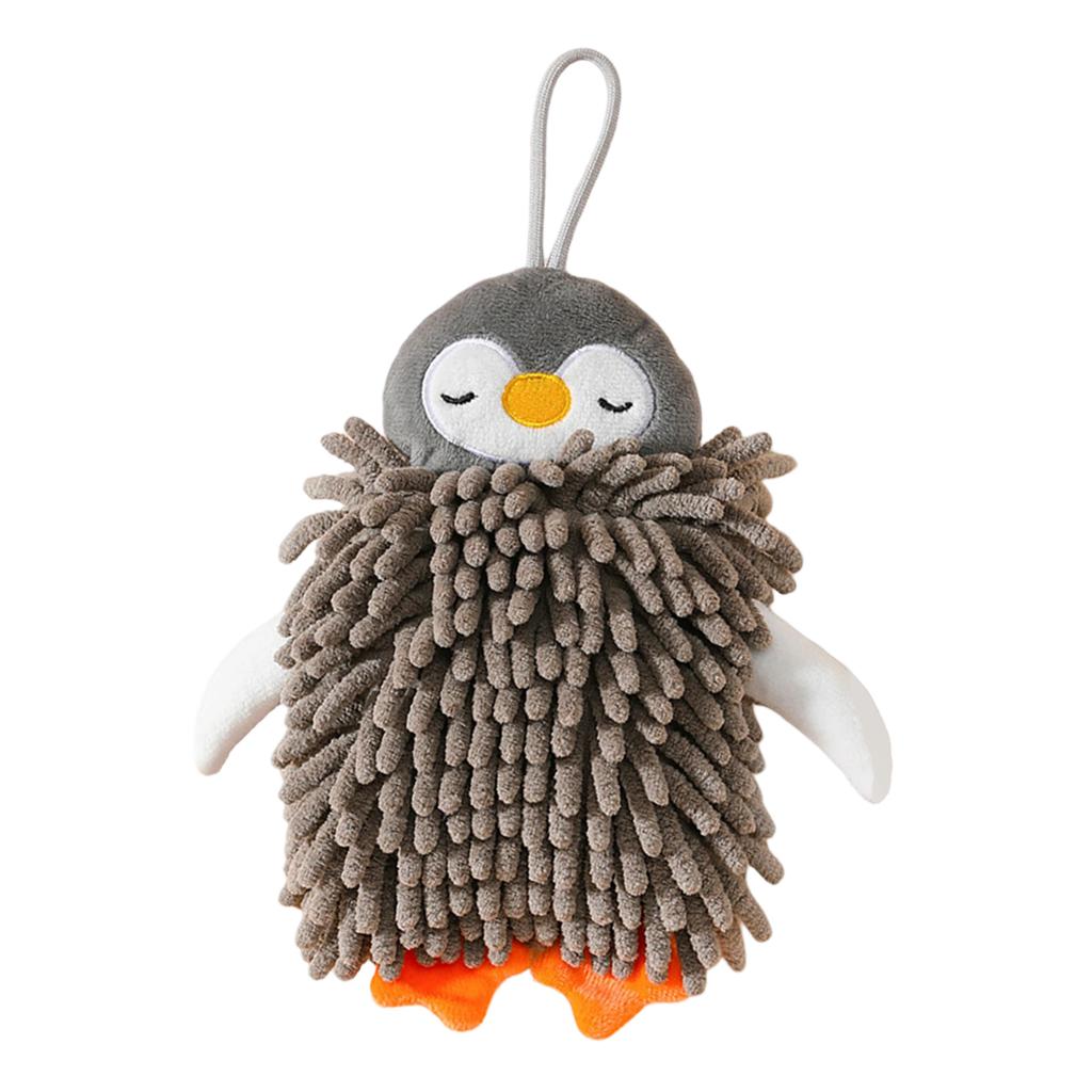 Lovely Penguin Chenille Hand Towel Quick Drying And Easy To Hang For Home Decoration Hand Towels 1PC