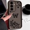 Plain Butterfly Print Phone Case For Samsung S24 Ultra S23 Plus S22 S21 S20 FE A55 A54 A53 A52 A35 A34 A15 A14 Shockproof Lens Protection Soft Cover
