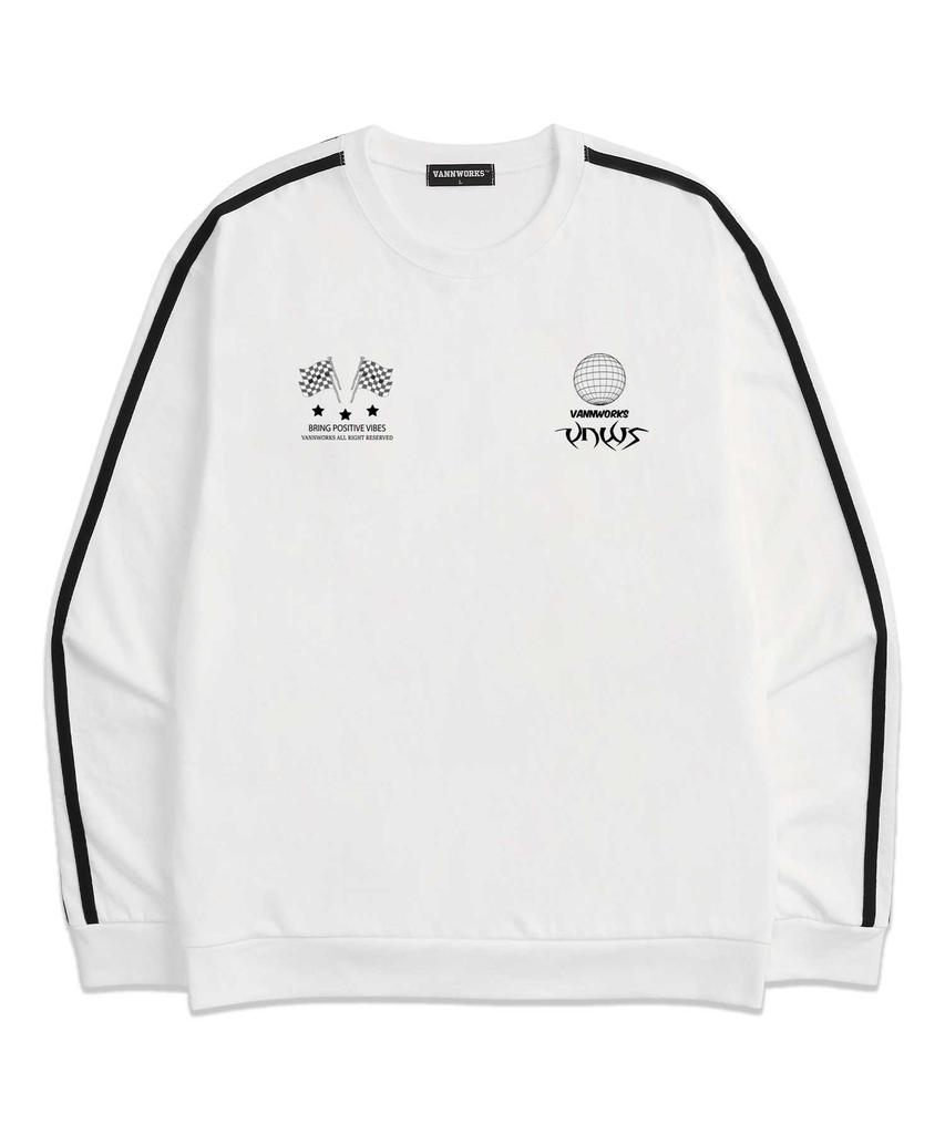 VANNWORKS Street Sleeve Tape Sweatshirt (Vls0097) White