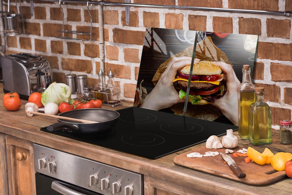 SZKLANA PŁYTA OCHRONNA NA KUCHENKĘ 70x52 HAMBURGER