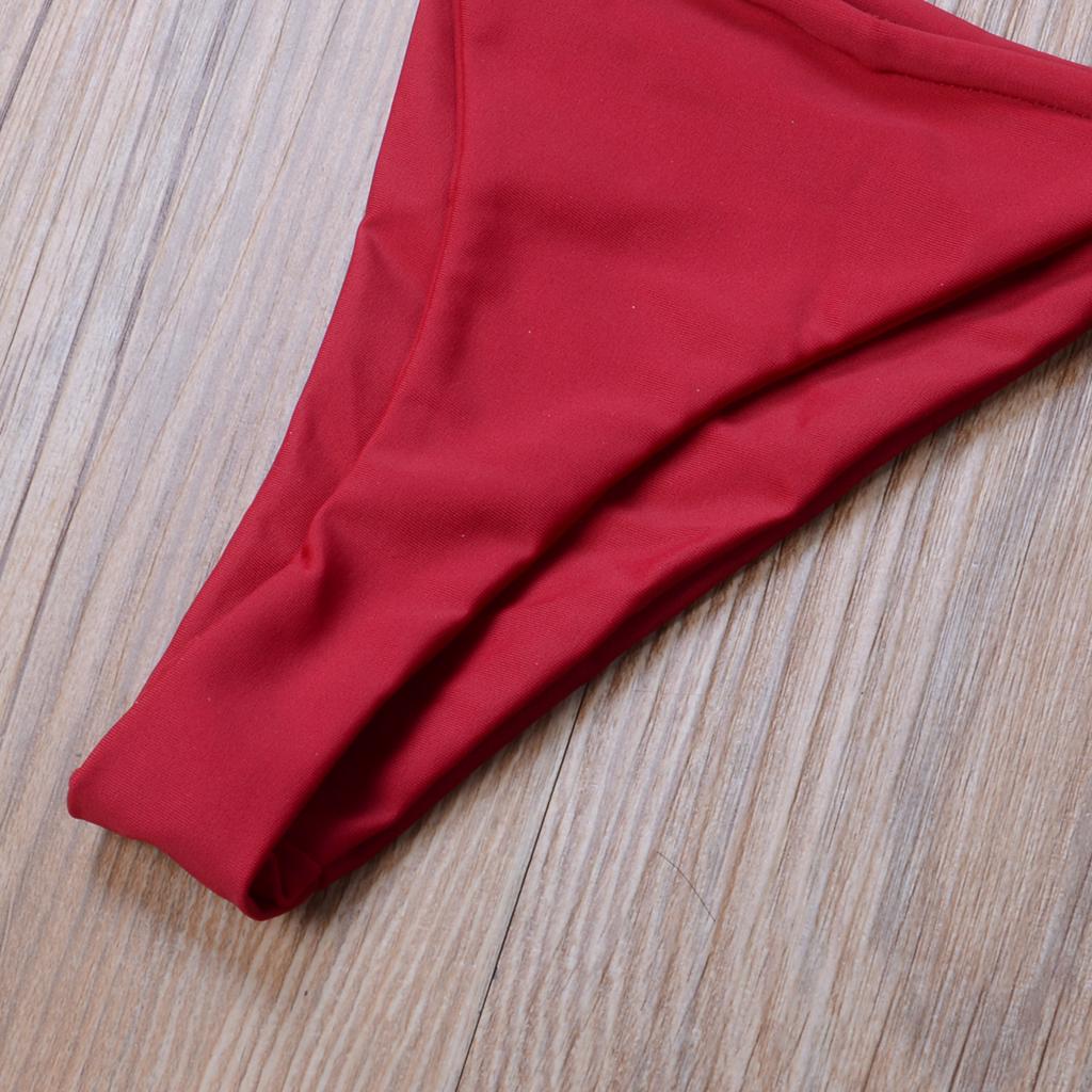 Женский микро-бикини, купальник, сексуальный однотонный купальник, стринги, повязки, пляжная одежда с эффектом пуш-ап