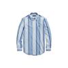 Polo SS22 Custom Striped Poplin Shirt Men Shirts Blue MNPOWOV16821965-400