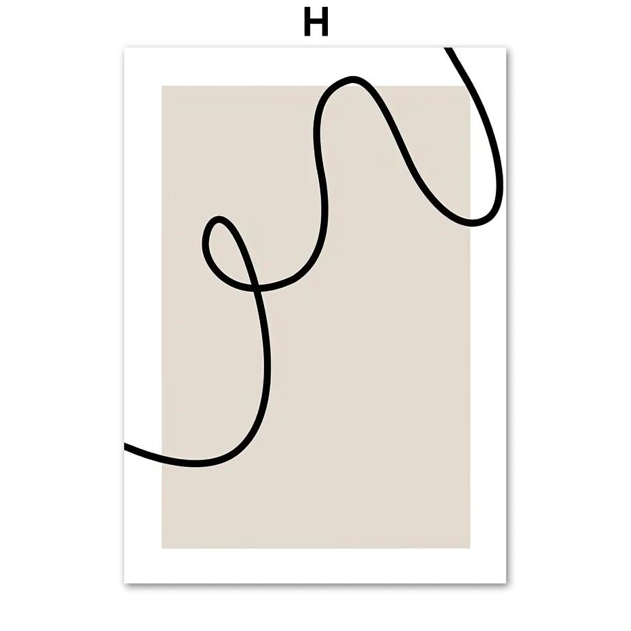 Современные абстрактные линии любви для девочек, цветочные постеры и принты, холст, живопись, настенные художественные фотографии, украшение для гостиной, дома