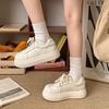 Модные легкие ретро-туфли на универсальной платформе белого цвета для женщин 2025 года, новые легкие повседневные спортивные туфли для сноуборда