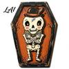 Indoor Outdoor Festive Accents Vintage Halloween Wooden Decor Coffin-Shaped Tabletop Ornaments Freestanding & Hanging Decorations for Home Ornament