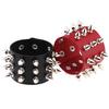 Three Row Rivet Stud Wide Cuff Pu Leather Punk Gothic Rock Bracelet Gift