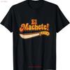 Ретро Футболка El Machete 70-х для Папы Мамы Дочери Коллеги Друзей Fa винтажная Стильная, выстиранная, эластичная, универсальная