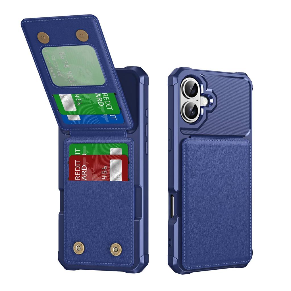 Кошелек-чехол для iPhone 16 15 14 13 12 11 Pro Max XR со слотами для карт, с магнитной застежкой-книжкой, подставкой, защитным бампером из ТПУ