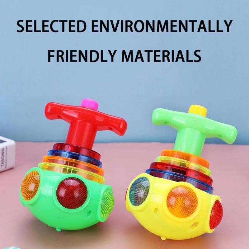 GYro Toy Color Flashing Gyro Music Spinning Toy With Luncher For Children Kids Toys Toys And Leisure