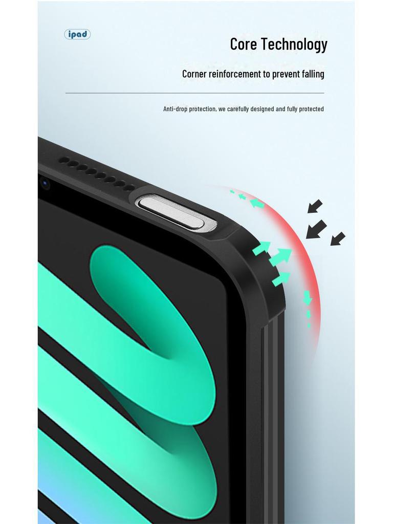Акриловый магнитный кронштейн для iPad 2022: Прозрачный защитный чехол от падений для Pro11 и Mini6.
