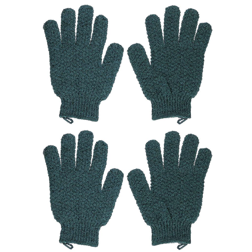 Beauty By Earth Exfoliating Gloves, Regular Exfoliation, Green, 2 Pairs