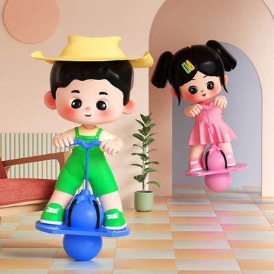 Yousheng Прыгающие мячи Игрушка для детей Взрослых Прыгающий мяч с ручкой Детская игра для тренировки баланса Фитнес Веселые упражнения