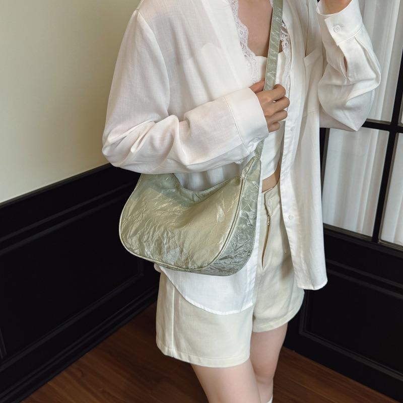 Dumpling Bag Women's Versatile Messenger Bag Casual Large-capacity Oxford Bag Student Class Commuting Shoulder Bag