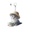 Мультяшный кот акриловый кулон подвесное украшение высокая прочность легко повесить декоративное зеркало заднего вида автомобиля брелок подвеска