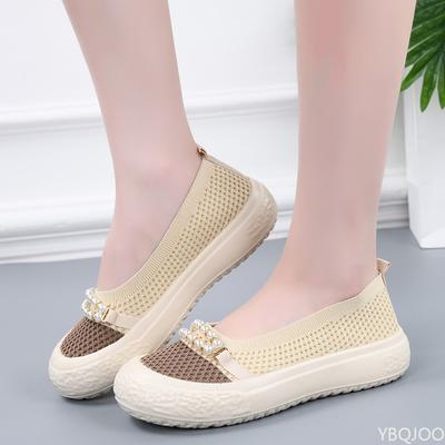 Весна лето новая женская одинарная обувь повседневная дышащая на толстой подошве повседневная обувь на мягкой подошве нескользящая модная женская обувь