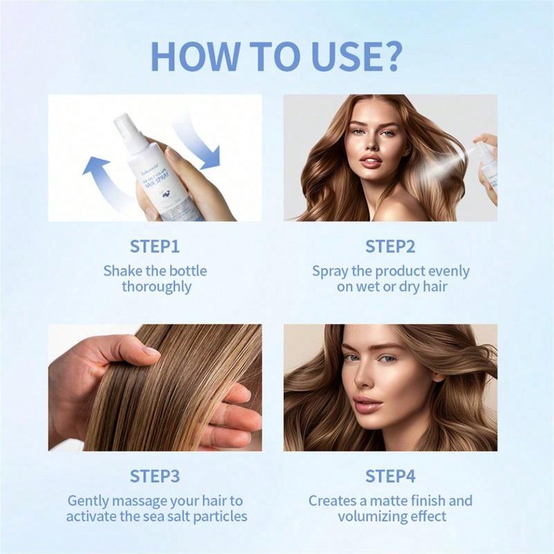 100ml Sea Salt Hair Volumizing Spray Hydrating Volumizing Hair Care with Textured Refreshing Hair Spray