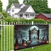 Background Flag 1 Piece, Eerie Door Background Fabric for the Cemetery At Night, Polyester Fiber Surface Covering.zyc