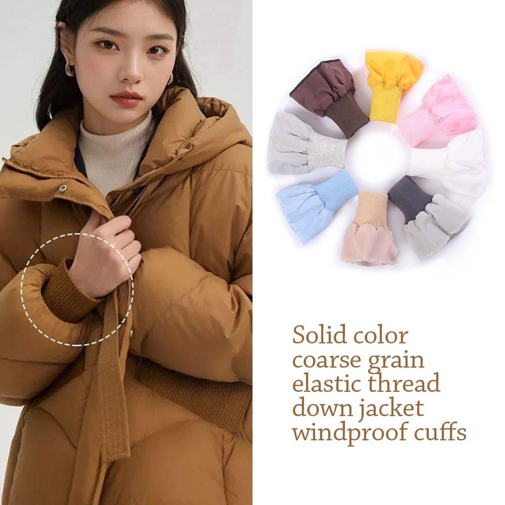 Solid Color Rib Cuff Elastic Down Jacket Cuffs Sewing Accessories Elastic Rib Cuffs Adult Kids