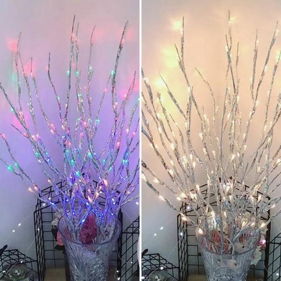 Искусственная елка, гибкие светящиеся ветки, ночник, мягкий свет, режим постоянного включения, питание от батареек, светодиодные ветки, декор