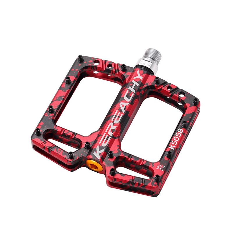 KEREACHY Multi-color Mountain Bike Wide Pedal Aluminum Alloy Non-slip Pedal 3 Bearing Bicycle Pedal Parts