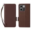 For Oppo A5x 5G/4G Case with Wrist Strap Litchi Texture PU Leather Wallet Phone Cover